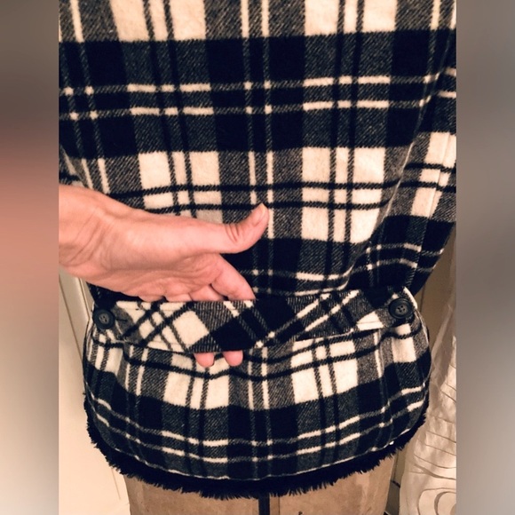 Woolrich Vintage Wool Vest with Faux Fur Lining - Black & Cream Buffalo … - Picture 6 of 13